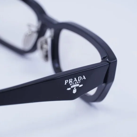 Prada PRB06SF 16K08N Rectangle Sunglasses – Black\\Clear Blue Light Filter Prada PRB06SF 16K08N Black/Clear Blue Light Filter 55-18-145  main image 4